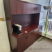 Mahogany U/C Suite Bow Front Desk w/ Credenza and Overhead
